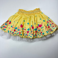 Load image into Gallery viewer, Girls Funky Babe, lined yellow cotton skirt,elasticated, FUC, size 2,  