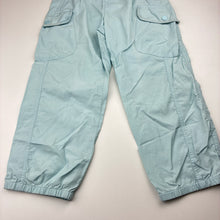 Load image into Gallery viewer, Unisex Kingkow, pale blue lightweight pants, elasticated, Inside leg: 45cm, EUC, size 6,  