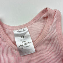 Load image into Gallery viewer, Girls Target, pink ribbed cotton singlet top, GUC, size 000,  