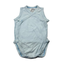 Load image into Gallery viewer, Unisex Uniqlo, blue lightweight cotton bodysuit / romper, EUC, size 000,  