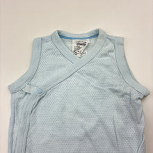 Load image into Gallery viewer, Unisex Uniqlo, blue lightweight cotton bodysuit / romper, EUC, size 000,  