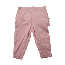 Load image into Gallery viewer, Girls Dymples, pink stretchy ruffle leggings / bottoms, EUC, size 000,  