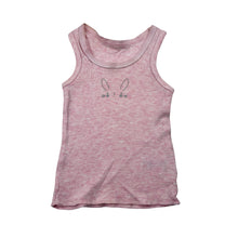 Load image into Gallery viewer, Girls Anko, pink cotton singlet top,rabbit, FUC, size 000,  