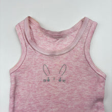 Load image into Gallery viewer, Girls Anko, pink cotton singlet top,rabbit, FUC, size 000,  