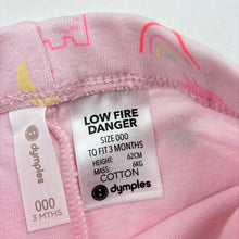 Load image into Gallery viewer, Girls Dymples, pink cotton shorts,unicorn, EUC, size 000,  