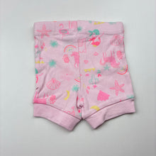 Load image into Gallery viewer, Girls Dymples, pink cotton shorts,unicorn, EUC, size 000,  
