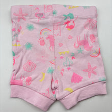 Load image into Gallery viewer, Girls Dymples, pink cotton shorts,unicorn, EUC, size 000,  