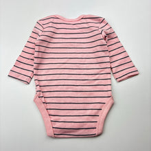 Load image into Gallery viewer, Girls Tiny Little Wonders, pink &amp; grey cotton bodysuit / romper, EUC, size 0000,  
