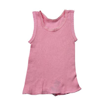 Load image into Gallery viewer, Girls Big Softies, pink ribbed cotton singlet top, GUC, size 000,  