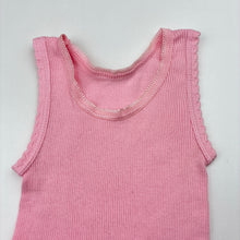 Load image into Gallery viewer, Girls Big Softies, pink ribbed cotton singlet top, GUC, size 000,  