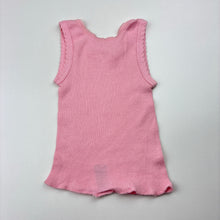 Load image into Gallery viewer, Girls Big Softies, pink ribbed cotton singlet top, GUC, size 000,  