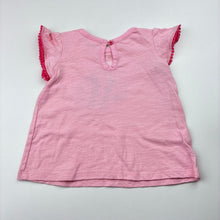 Load image into Gallery viewer, Girls Target, pink cotton t-shirt / top,sequin fish, EUC, size 00,  