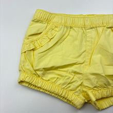 Load image into Gallery viewer, Girls Anko, yellow lightweight cotton shorts,elasticated, EUC, size 0,  
