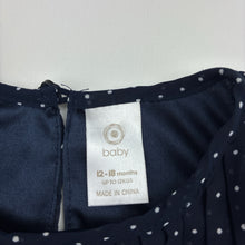Load image into Gallery viewer, Girls Target, lined pleated navy party dress, GUC, size 1, L: 48cm