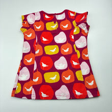 Load image into Gallery viewer, Girls Baby Charlie &amp; Me, colourful casual dress,birds, GUC, size 00, L: 36cm