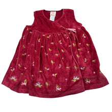 Load image into Gallery viewer, Girls Humphrey's Corner, vintage, lined embroidered velour dress, GUC, size 0, L: 42cm