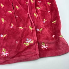 Load image into Gallery viewer, Girls Humphrey's Corner, vintage, lined embroidered velour dress, GUC, size 0, L: 42cm