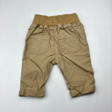 Load image into Gallery viewer, Boys Baby Berry, beige cotton pants,elasticated, GUC, size 000,  