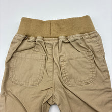 Load image into Gallery viewer, Boys Baby Berry, beige cotton pants,elasticated, GUC, size 000,  