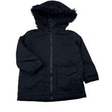 Load image into Gallery viewer, Girls Kids &amp; Co, black hooded jacket / coat, GUC, size 2,  