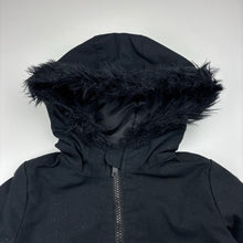 Load image into Gallery viewer, Girls Kids &amp; Co, black hooded jacket / coat, GUC, size 2,  