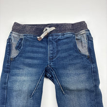Load image into Gallery viewer, Boys Target, blue stretch denim jeans,elasticated, GUC, size 1,  