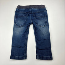 Load image into Gallery viewer, Boys Target, blue stretch denim jeans,elasticated, GUC, size 1,  