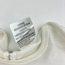 Load image into Gallery viewer, Girls Dymples, white soft cotton bodysuit / romper,flowers, EUC, size 00,  