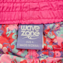 Load image into Gallery viewer, Girls Wave Zone, lightweight board shorts, elasticated, GUC, size 4,  