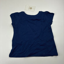Load image into Gallery viewer, Girls Dymples, navy cotton t-shirt / top, NEW, size 00,  