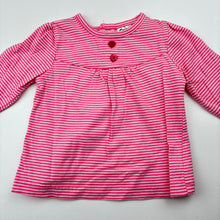 Load image into Gallery viewer, Girls Target, pink stripe cotton long sleeve top, GUC, size 00,  