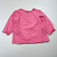 Load image into Gallery viewer, Girls Target, pink stripe cotton long sleeve top, GUC, size 00,  