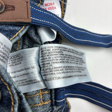 Load image into Gallery viewer, Boys Carters, blue denim jeans,elasticated,suspenders, GUC, size 1,  