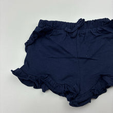 Load image into Gallery viewer, Girls Dymples, navy cotton shorts,elasticated, EUC, size 00,  