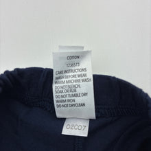 Load image into Gallery viewer, Girls Dymples, navy cotton shorts,elasticated, EUC, size 00,  