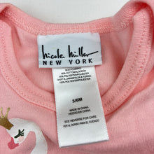 Load image into Gallery viewer, Girls Nicole Miller, pink tutu romper,swan, EUC, size 00,  