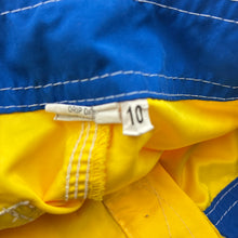 Load image into Gallery viewer, Girls Sugar Surf, yellow lightweight board shorts,W: 30.5cm across, GUC, size 10,  