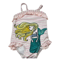 Load image into Gallery viewer, Girls Sprout, striped swim one-piece, mermaid, GUC, size 1,  