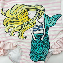 Load image into Gallery viewer, Girls Sprout, striped swim one-piece, mermaid, GUC, size 1,  