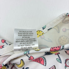 Load image into Gallery viewer, Girls Target, long sleeve rashie / swim top,fruit, EUC, size 0,  