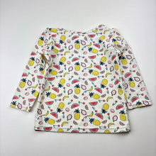Load image into Gallery viewer, Girls Target, long sleeve rashie / swim top,fruit, EUC, size 0,  