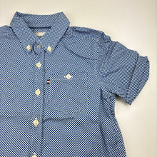 Load image into Gallery viewer, Boys Rookie, blue &amp; white cotton short sleeve shirt, EUC, size 4,  