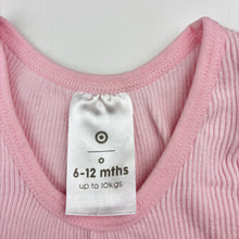 Load image into Gallery viewer, Girls Target, pink ribbed cotton singlet top, EUC, size 0,  
