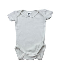 Load image into Gallery viewer, Unisex Anko, white cotton bodysuit / romper, FUC, size 0000,  