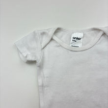 Load image into Gallery viewer, Unisex Anko, white cotton bodysuit / romper, FUC, size 0000,  