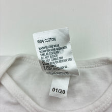 Load image into Gallery viewer, Unisex Anko, white cotton bodysuit / romper, FUC, size 0000,  