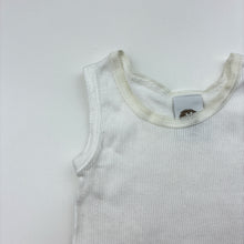 Load image into Gallery viewer, Unisex Tiny Little Wonders, white ribbed cotton singlet top, FUC, size 00,  