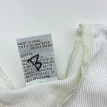 Load image into Gallery viewer, Unisex Tiny Little Wonders, white ribbed cotton singlet top, FUC, size 00,  