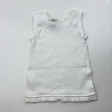 Load image into Gallery viewer, Unisex Tiny Little Wonders, white ribbed cotton singlet top, FUC, size 00,  