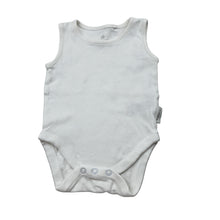 Load image into Gallery viewer, Unisex Next, white cotton singletsuit romper, EUC, size 000,  